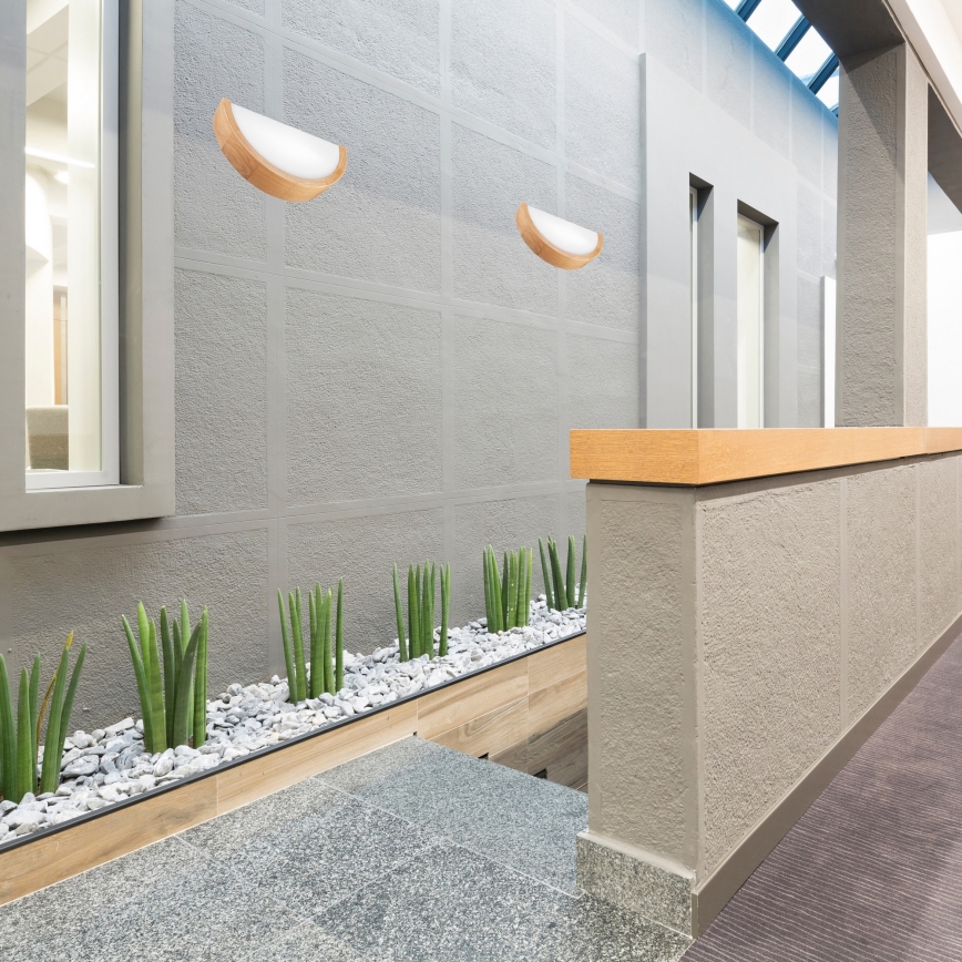 Φωτιστικό τοίχου OAK 1xE27/60W/230V δρυς