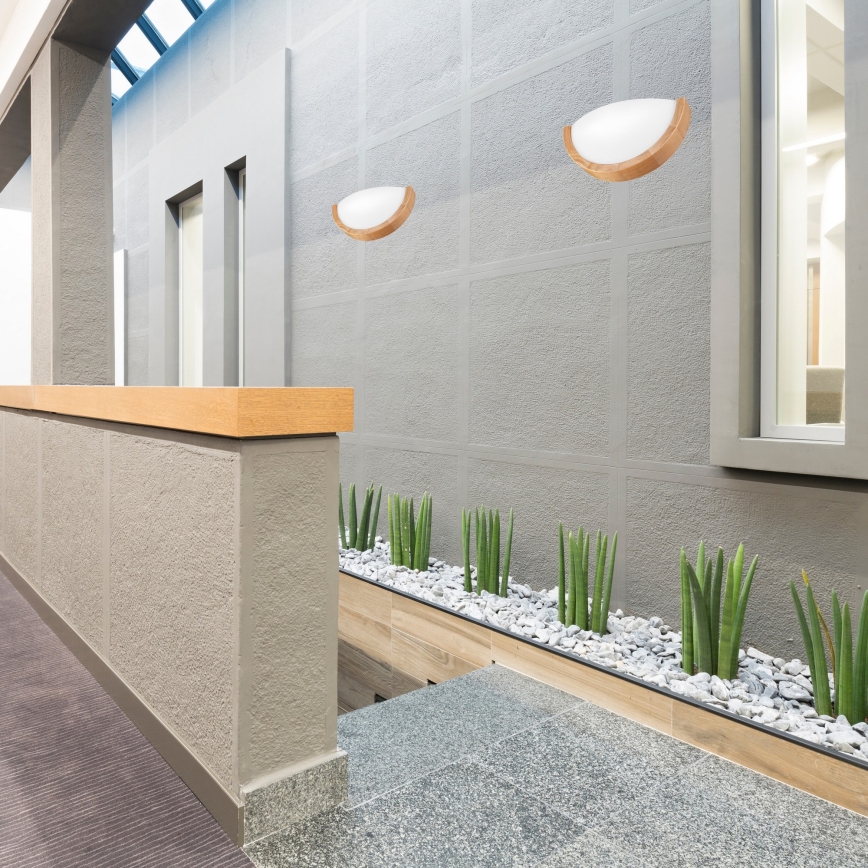 Φωτιστικό τοίχου OAK SLIM 1xE27/60W/230V δρυς