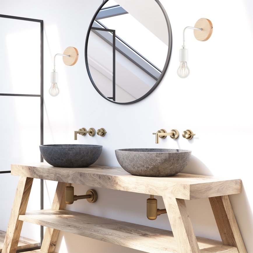 Επιτοίχιο φωτιστικό ORAZIO 1xE27/60W/230V οξιά