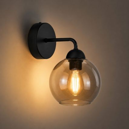 Φωτιστικό τοίχου OSMO 1xE27/60W/230V μαύρο