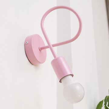 Φωτιστικό τοίχου OXFORD 1xE27/15W/230V ροζ