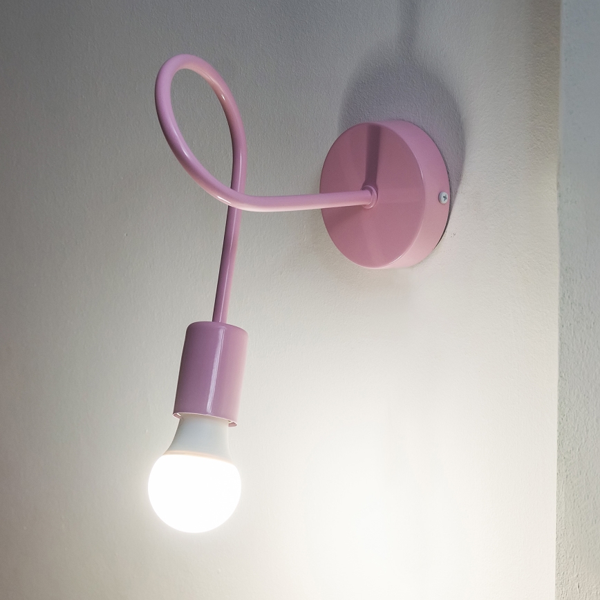 Φωτιστικό τοίχου OXFORD 1xE27/15W/230V ροζ