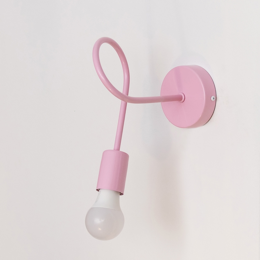 Φωτιστικό τοίχου OXFORD 1xE27/15W/230V ροζ