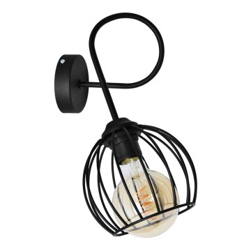 Φωτιστικό τοίχου OXFORD 1xE27/15W/230V μαύρο