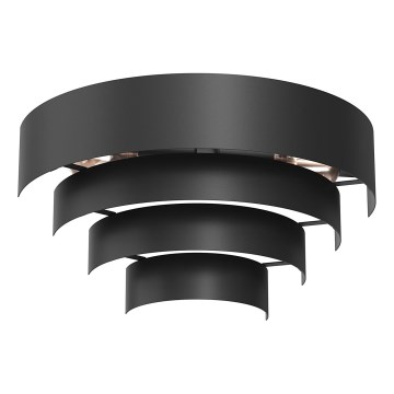 Φωτιστικό τοίχου RINGS 2xE27/15W/230V μαύρο