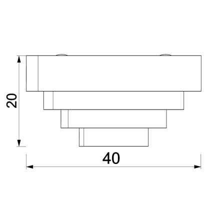 Φωτιστικό τοίχου RINGS 2xE27/15W/230V ορείχαλκος