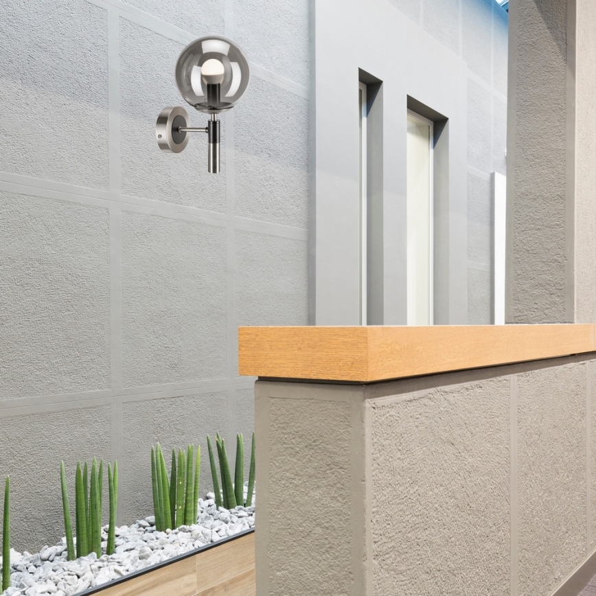 Φωτιστικό τοίχου ROLLO 1xE14/5W/230V ματ χρώμιο/φιμέ