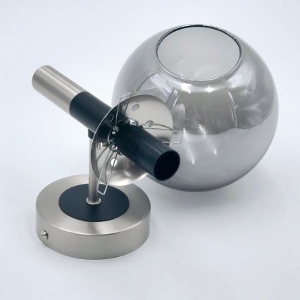 Φωτιστικό τοίχου ROLLO 1xE14/5W/230V ματ χρώμιο/φιμέ