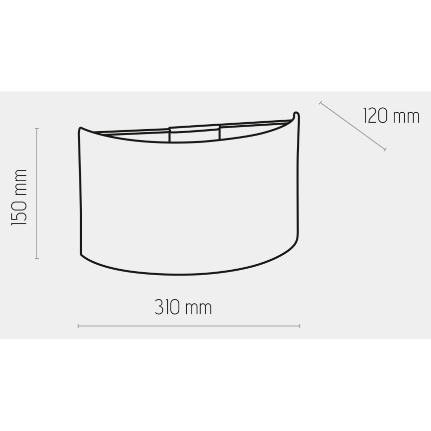 Φωτιστικό τοίχου RONDO 1xE27/15W/230V μαύρο