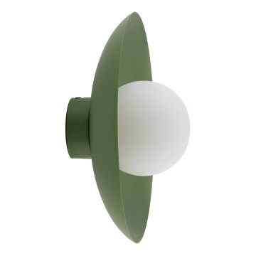 Φωτιστικό τοίχου SLATE 1xG9/8W/230V διάμετρος 28 cm πράσινο