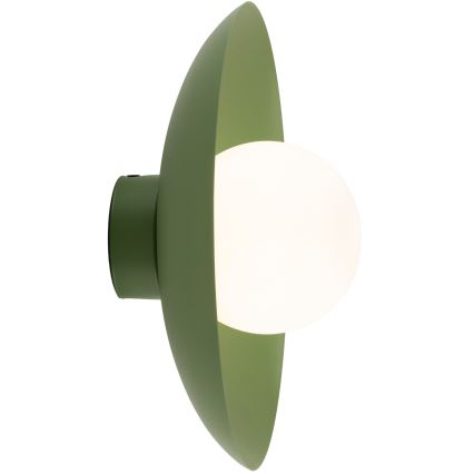 Φωτιστικό τοίχου SLATE 1xG9/8W/230V διάμετρος 28 cm πράσινο