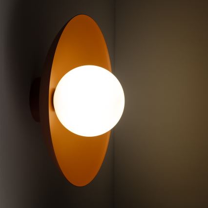 Φωτιστικό τοίχου SLATE 1xG9/8W/230V διάμετρος 28 cm τούβλο