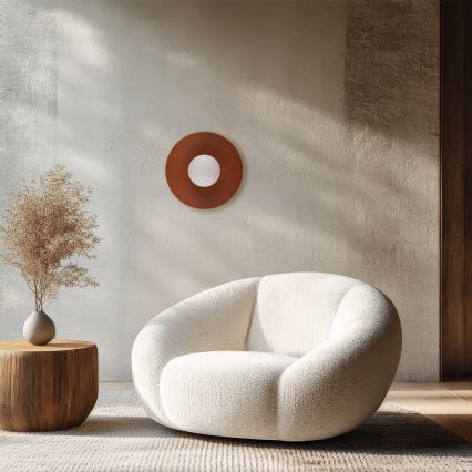 Φωτιστικό τοίχου SLATE 1xG9/8W/230V διάμετρος 28 cm τούβλο