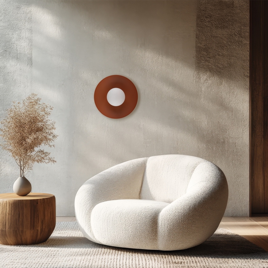 Φωτιστικό τοίχου SLATE 1xG9/8W/230V διάμετρος 28 cm τούβλο