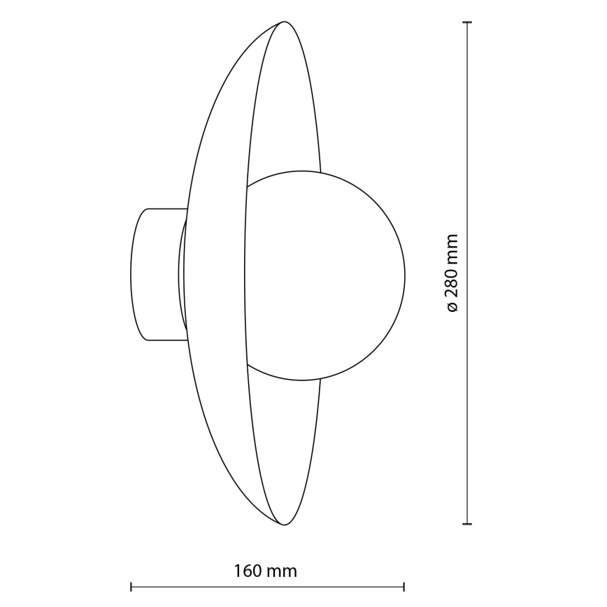 Φωτιστικό τοίχου SLATE 1xG9/8W/230V διάμετρος 28 cm τούβλο