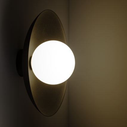 Φωτιστικό τοίχου SLATE 1xG9/8W/230V διάμετρος 28 cm μαύρο