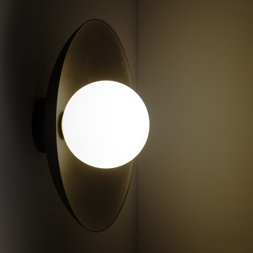 Φωτιστικό τοίχου SLATE 1xG9/8W/230V διάμετρος 28 cm μαύρο