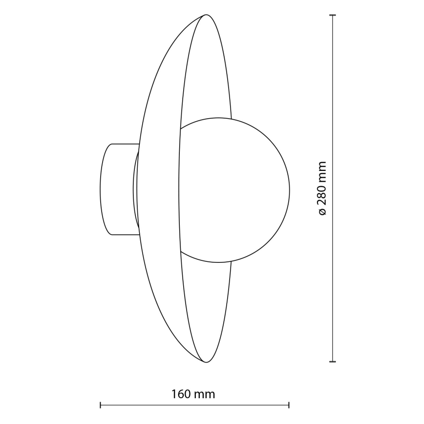 Φωτιστικό τοίχου SLATE 1xG9/8W/230V διάμετρος 28 cm μπεζ