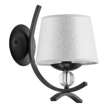 Φωτιστικό τοίχου SMITH 1xE14/10W/230V μαύρο/ασημί