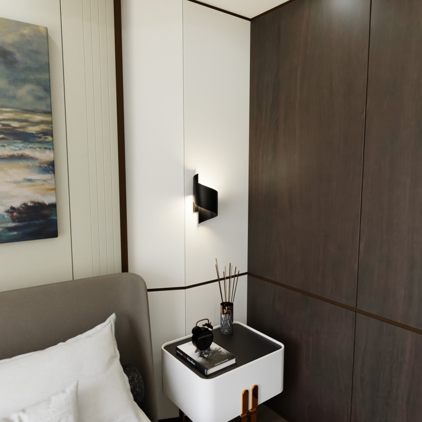 Φωτιστικό τοίχου SPINER 1xG9/8W/230V μαύρο