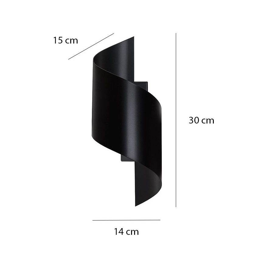 Φωτιστικό τοίχου SPINER 1xG9/8W/230V μαύρο