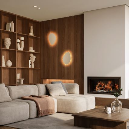 Φωτιστικό τοίχου STONE 2xG9/8W/230V 30x39 cm μπεζ