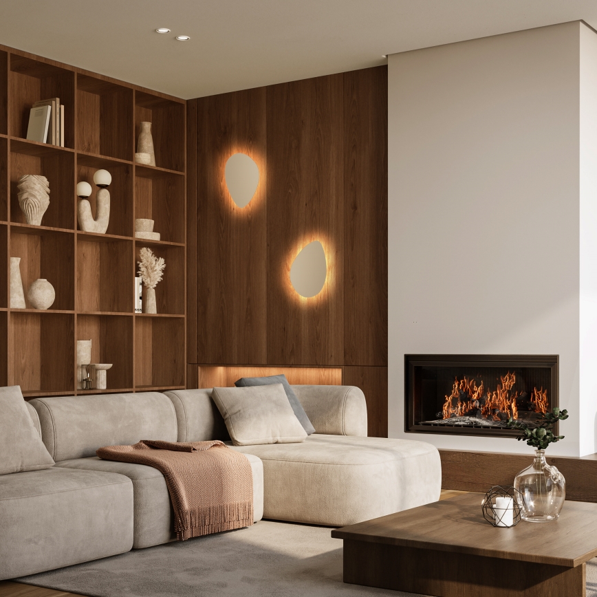 Φωτιστικό τοίχου STONE 2xG9/8W/230V 30x39 cm μπεζ