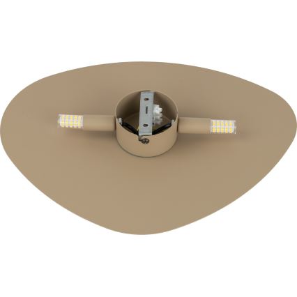 Φωτιστικό τοίχου STONE 2xG9/8W/230V 30x39 cm μπεζ