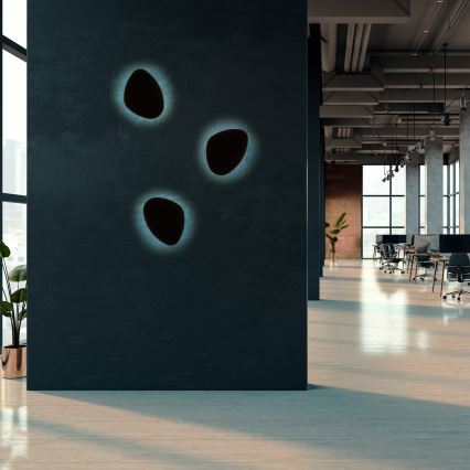 Φωτιστικό τοίχου STONE 3xG9/8W/230V 37x49 cm μαύρο