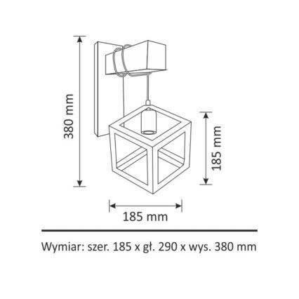 Φωτιστικό τοίχου SWEDEN 1xE27/20W/230V