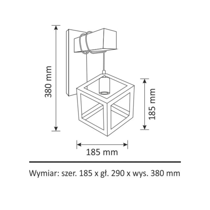 Φωτιστικό τοίχου SWEDEN 1xE27/20W/230V
