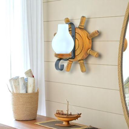 Φωτιστικό τοίχου TIMONA 1xE14/40W/230V οξιά