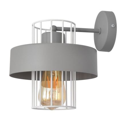 φωτιστικό τοίχου VOLTA 1xE27/15W/230V γκρι