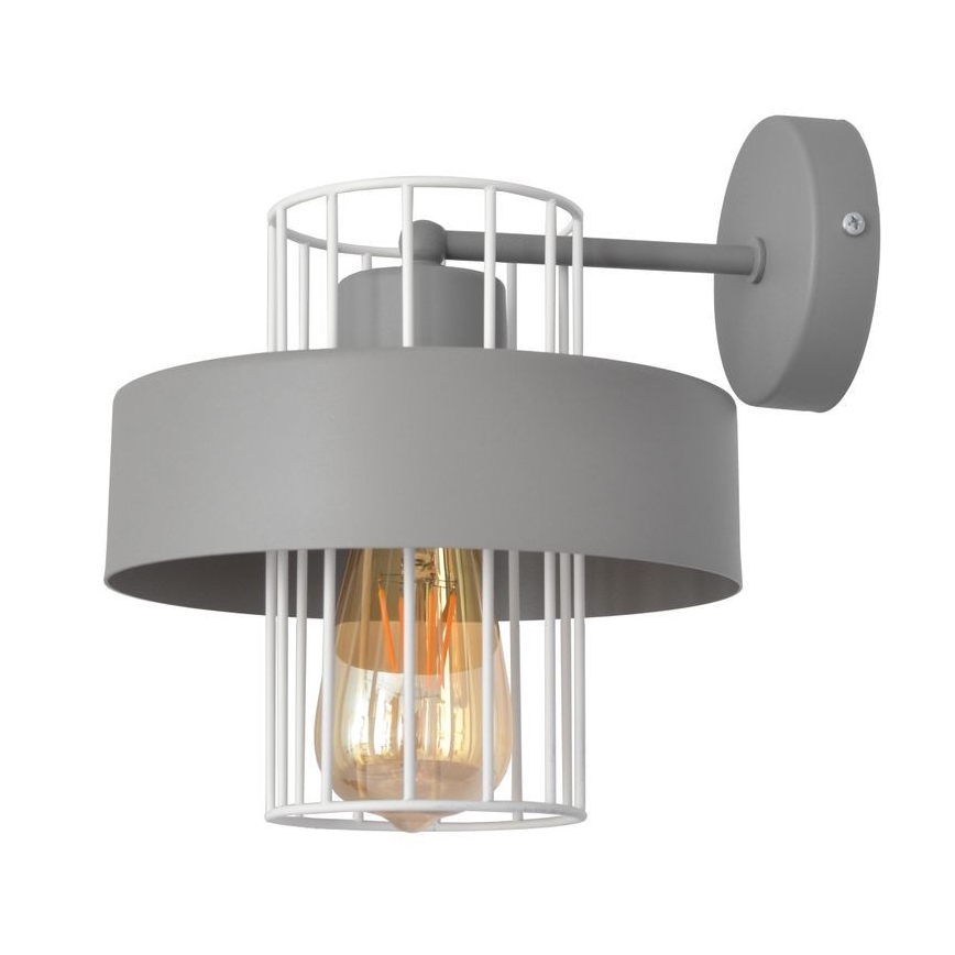 φωτιστικό τοίχου VOLTA 1xE27/15W/230V γκρι