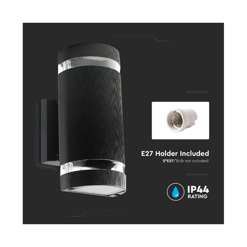 Φωτιστικό τοίχου εξωτερικού χώρου 2xE27/60W/230V IP44