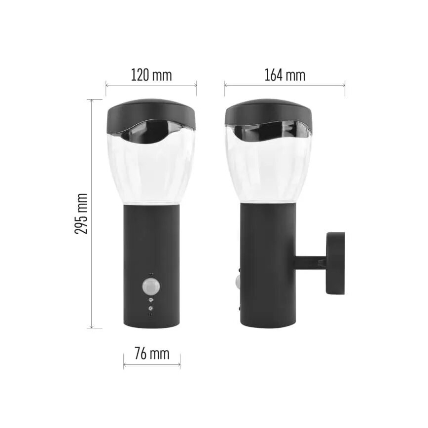 Φωτιστικό τοίχου εξωτερικού χώρου με αισθητήρα ARTEO 1xE27/15W/230V IP44