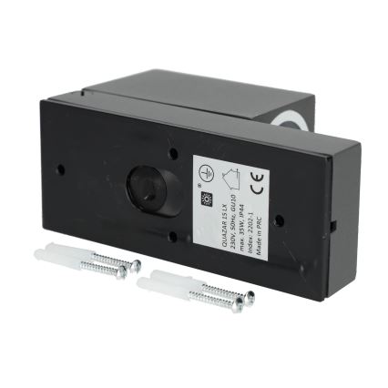 Φωτιστικό τοίχου εξωτερικού χώρου με αισθητήρα QUAZAR 1xGU10/35W/230V IP44 γκρι