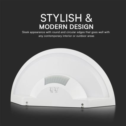 Φωτιστικό τοίχου μπάνιου LED με αισθητήρα SAMSUNG CHIP LED/10W/230V 4000K IP54 λευκό