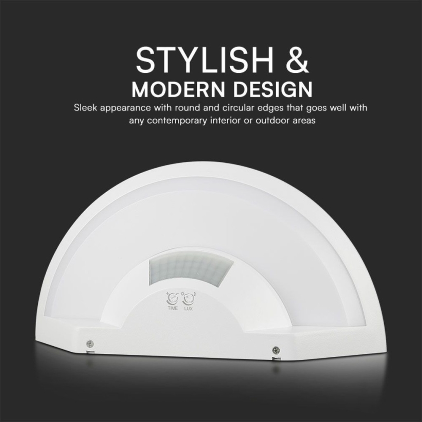 Φωτιστικό τοίχου μπάνιου LED με αισθητήρα SAMSUNG CHIP LED/10W/230V 4000K IP54 λευκό