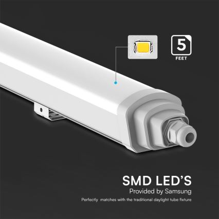 Φωτιστικό εργασίας φθορίου LED SAMSUNG CHIP LED/48W/230V 6500K IP65 150 cm