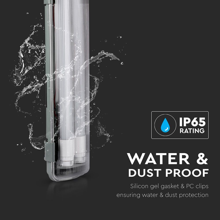 Φωτιστικό εργασίας φθορίου LED T8 2xG13/22W/230V IP65 4000K 156 cm