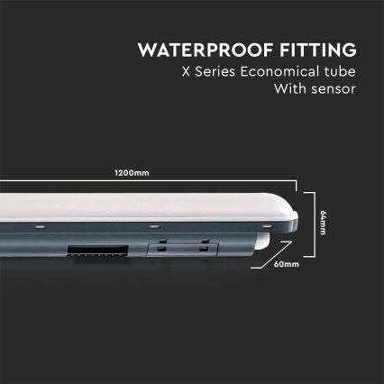 Φωτιστικό εργασίας φθορίου LED με αισθητήρα X-SERIES LED/36W/230V 4000K 120 cm IP65