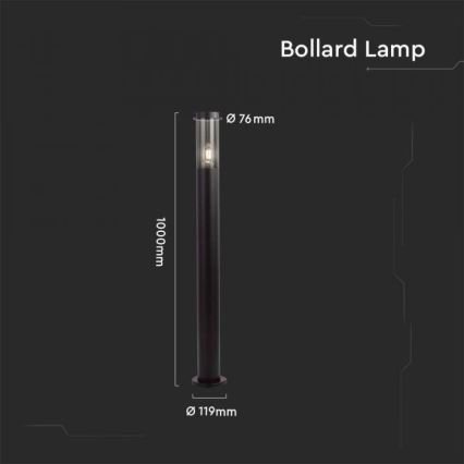 Φωτιστικό εξωτερικού χώρου 1xE27/18W/230V IP44 100 cm