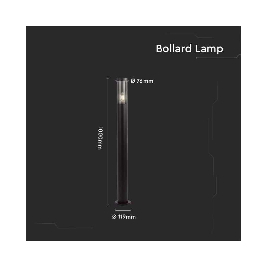 Φωτιστικό εξωτερικού χώρου 1xE27/18W/230V IP44 100 cm