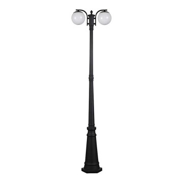 Φωτιστικό εξωτερικού χώρου 2xE27/60W/230V IP44 199 cm μαύρο