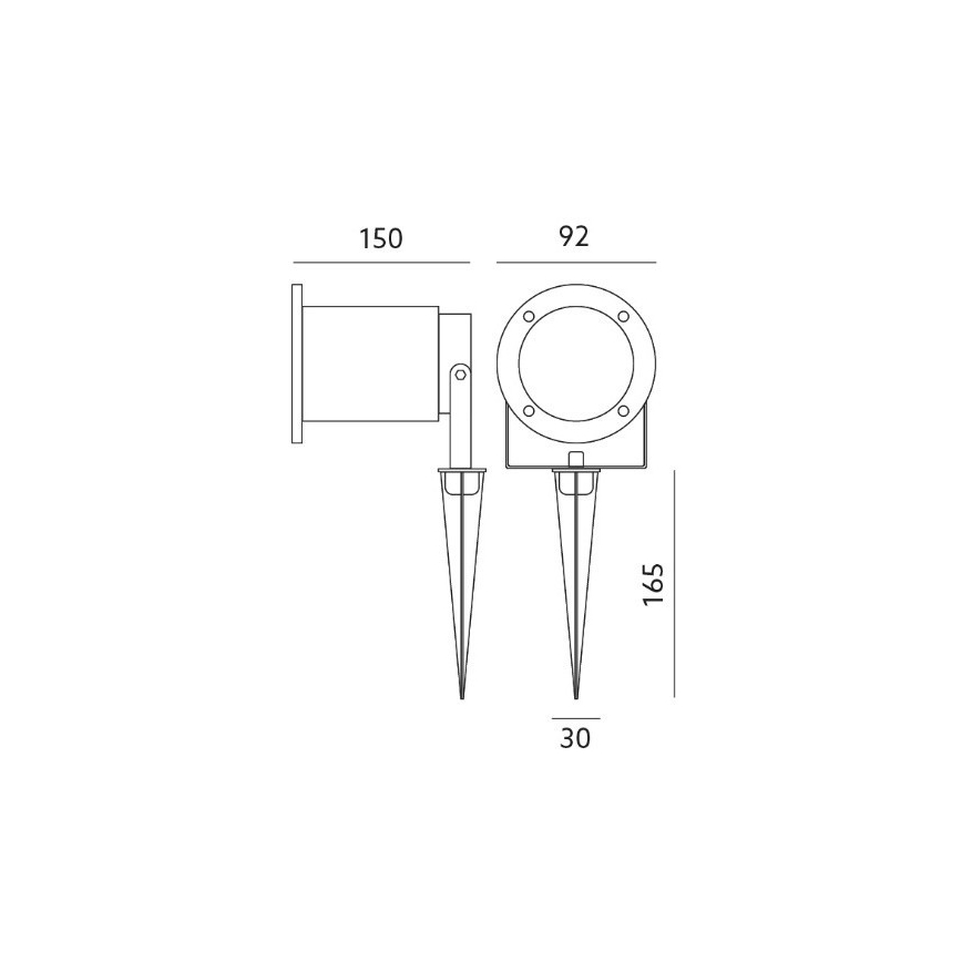 Φωτιστικό εξωτερικού χώρου BLAKE 2 GU10/50W/230V IP65