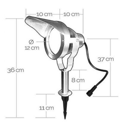 Φωτιστικό εξωτερικού χώρου LED EASY CONNECT 1xGU10/10W/230V IP67 ματ χρώμιο