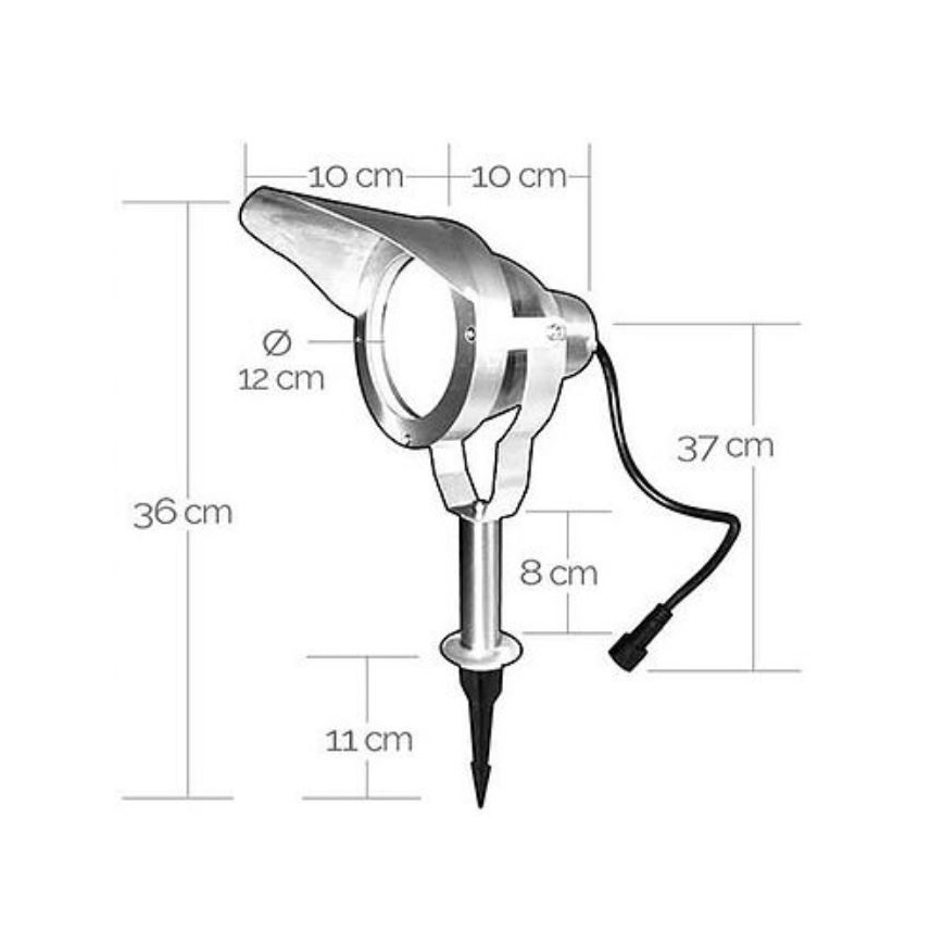 Φωτιστικό εξωτερικού χώρου LED EASY CONNECT 1xGU10/10W/230V IP67 ματ χρώμιο