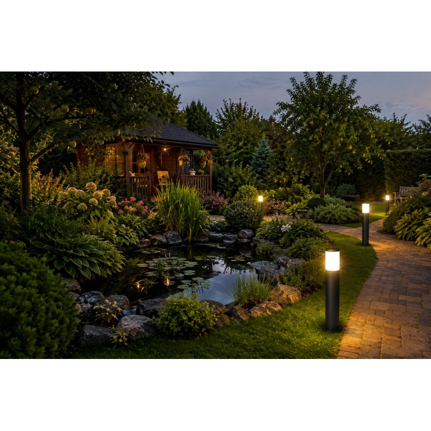 Φωτιστικό εξωτερικού χώρου LOPPA 1xE27/60W/230V 45 cm IP44 μαύρο