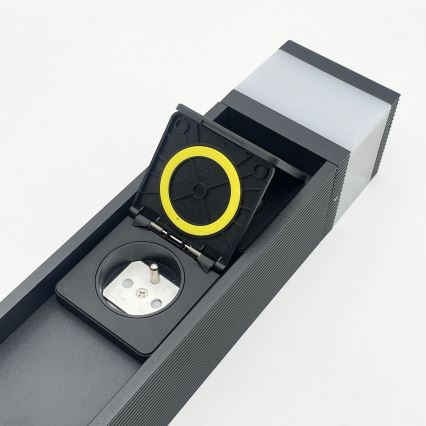 Φωτιστικό εξωτερικού χώρου με 2 πρίζες VESPER 1xG9/5W/230V IP44 30 cm μαύρο
